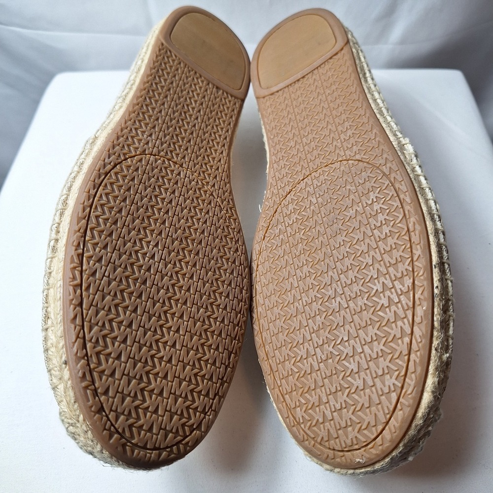 MICHAEL KORS "Kendrick" Slip-On Espadrille Sz 8 Signature Monogram AOP Palm Tree - Picture 10 of 10